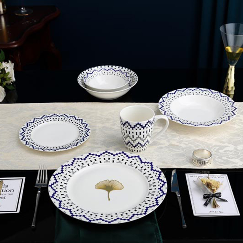 Wholesale Household Luxury New Bone China Mosaic i