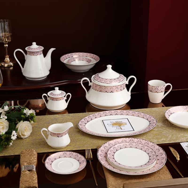 New Bone China Rose Gold Peach Shaped ···