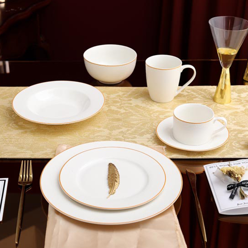 New Bone China Plain White In-glaze Di···