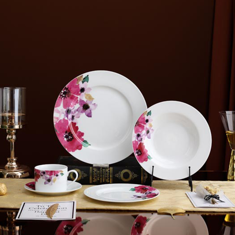 High Temperature On-glaze Dinnerware Set with Wate···