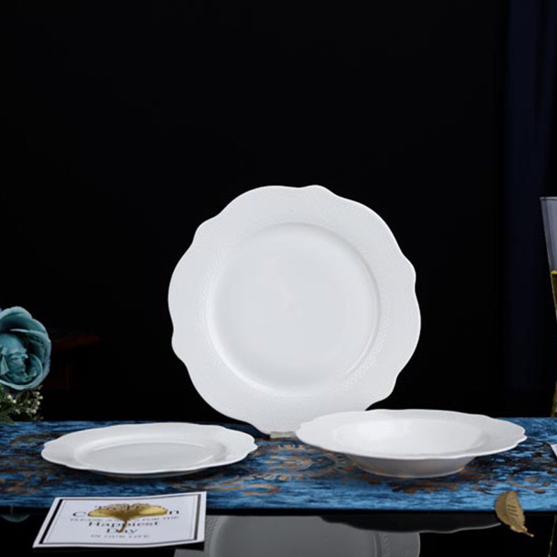 New Bone China In-glaze Plain White Lo···