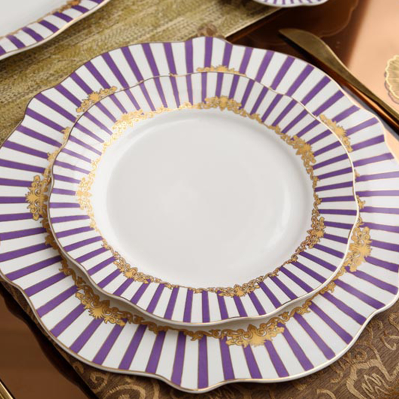 New Bone China Lotus Shape Dinnerset for Daily use···