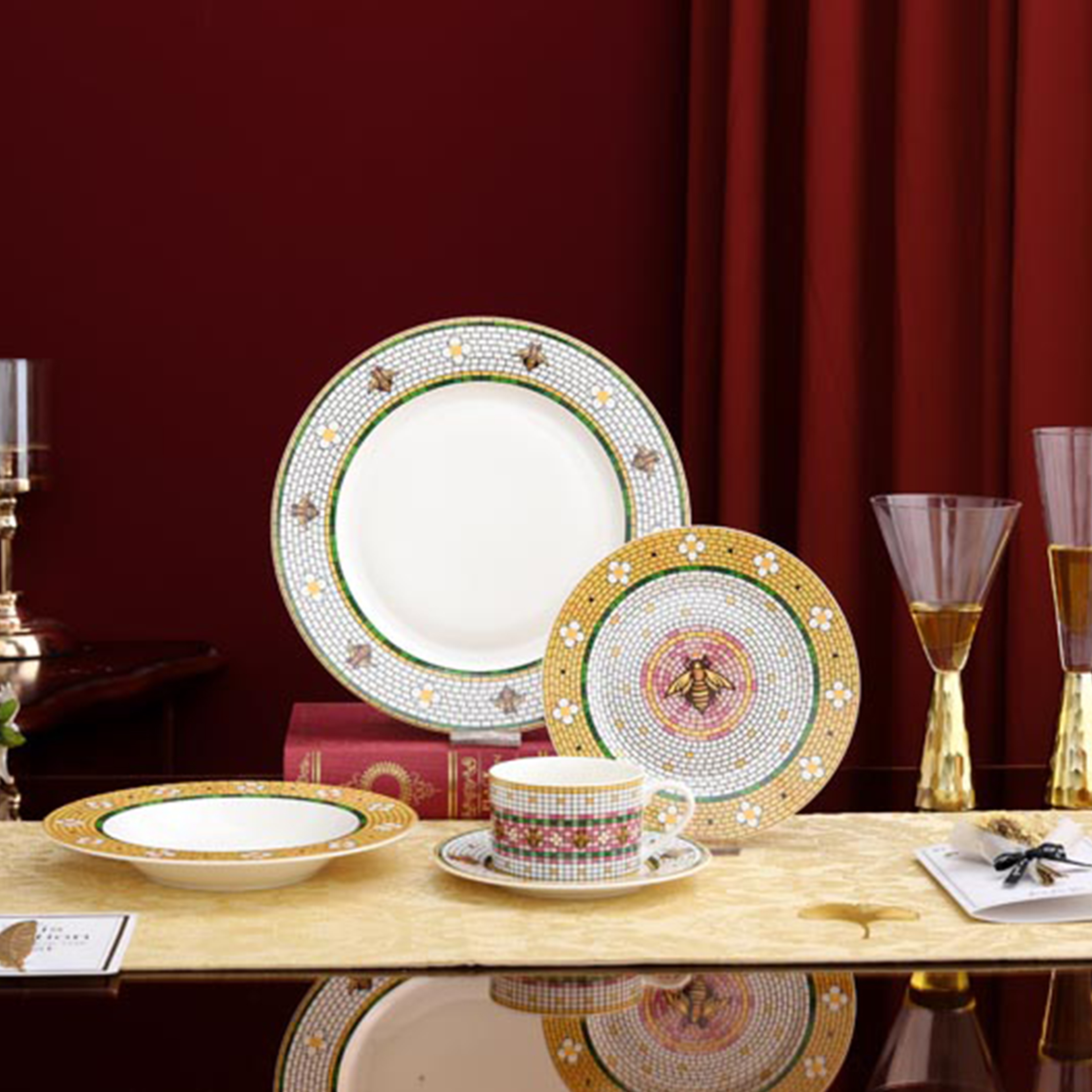 Beautiful Normal Decal On-glaze Porcelain Dinnerwa···