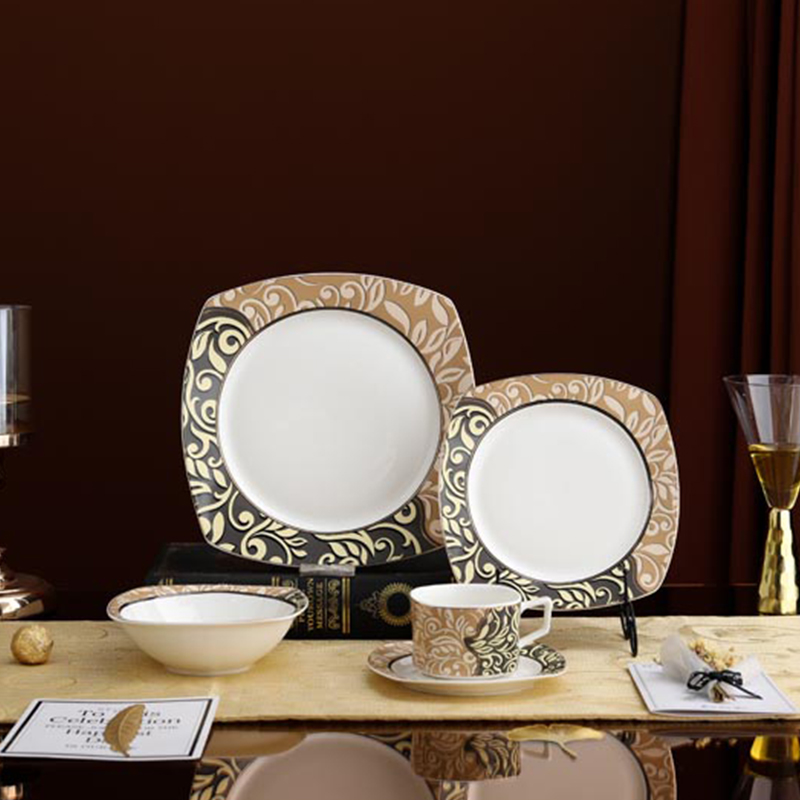 New Bone China Spindrift Gold Decal Di···